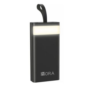 1 Hora 20000mAh Power Bank, 20W Fast Charging Portable Battery, Type C Input/Output, with 2 74Wh USB Ports, Compatible with iPhone, Samsung with Built-in Strong Light Flashlight