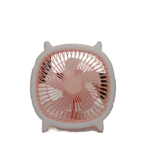 USB Rechargeable Portable Table Fan With Lamp for Home and Office DGL-003