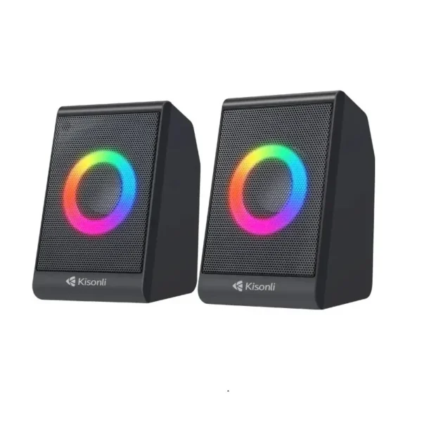 Kisonli Multimedia USB Loudspeaker With LED Lights X12