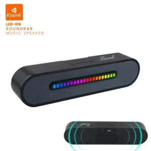 Kisonli Wireless Longbar Bluetooth Speaker With LED Lights 916