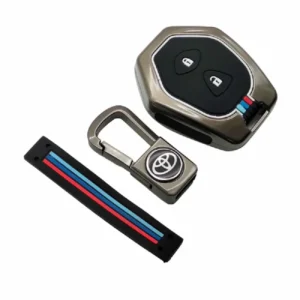 Toyota Vitz Key Cover With Metal Shell and 2 Buttons Model 2014-2019