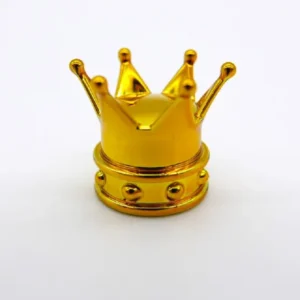 Unversal Crown Shape Tyre Valve Cap For All Vehicles Golden