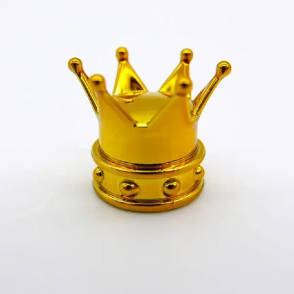 Unversal Crown Shape Tyre Valve Cap For All Vehicles Golden