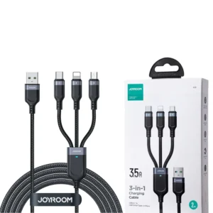 Joyroom 3 in 1 Multi-Use 3.5A USB-A To Lightning+Type-C+Micro 3 In 1 Data Cable1 2m-Black S-1T3018A18