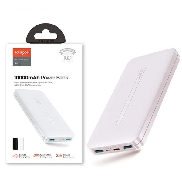 JOYROOM JR-T012 POWER BANK 10000mah Finished Machine Music Hall Top Star Mobile WHITE