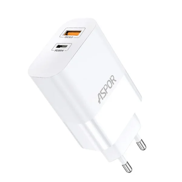 ASPOR GAN CHARGER A851 65W QC3.0 WALL CHARGER MULTI PORT USB