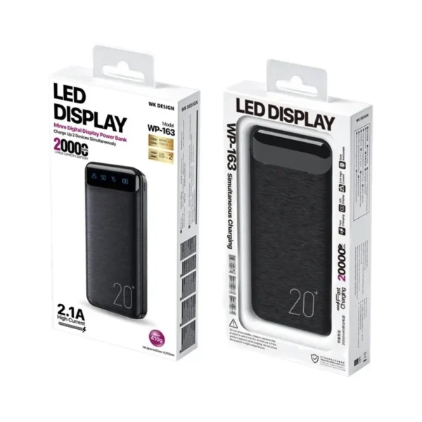 Remax Wk Power Bank 20000Mah WP-163 Black