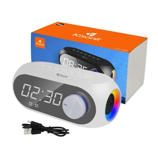 Kisonli Wireless Portbale Alaram Clock Bluetooth Speaker LP-2S