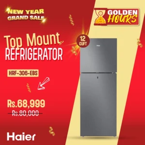 Haier Free Standing Refrigerator 12 Cuft HRF-306-EBS