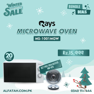 Rays 20L Solo Series Microwave Oven MS-1001MGW With Free Dish Heater